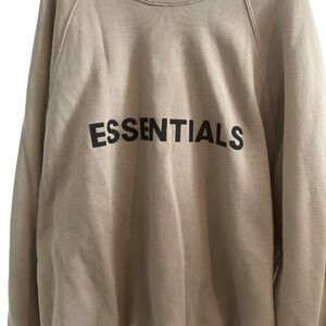 Fear of God Essentials Beige Crewneck Sweater